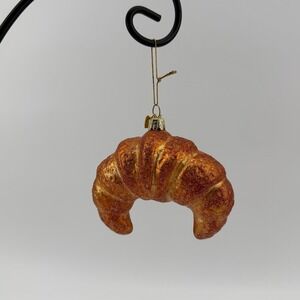 Kurt S Adler Croissant Ornament Glitter Bakery Holiday Christmas Tree Decor